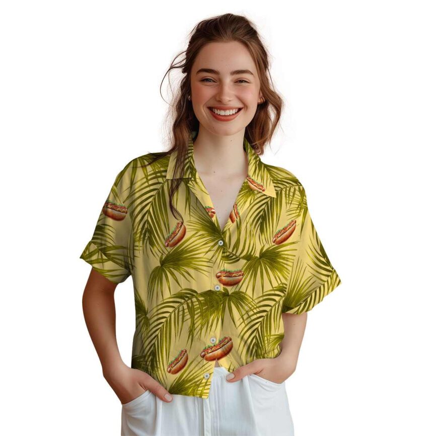 Hot Dog Palm Frond Hawaiian Shirt Top rated