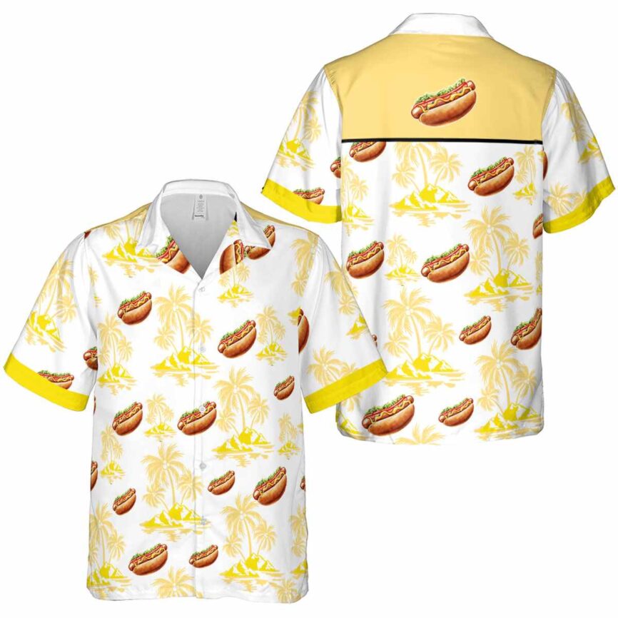 Hot Dog Palm Island Graphic Hawaiian Shirt Premium grade