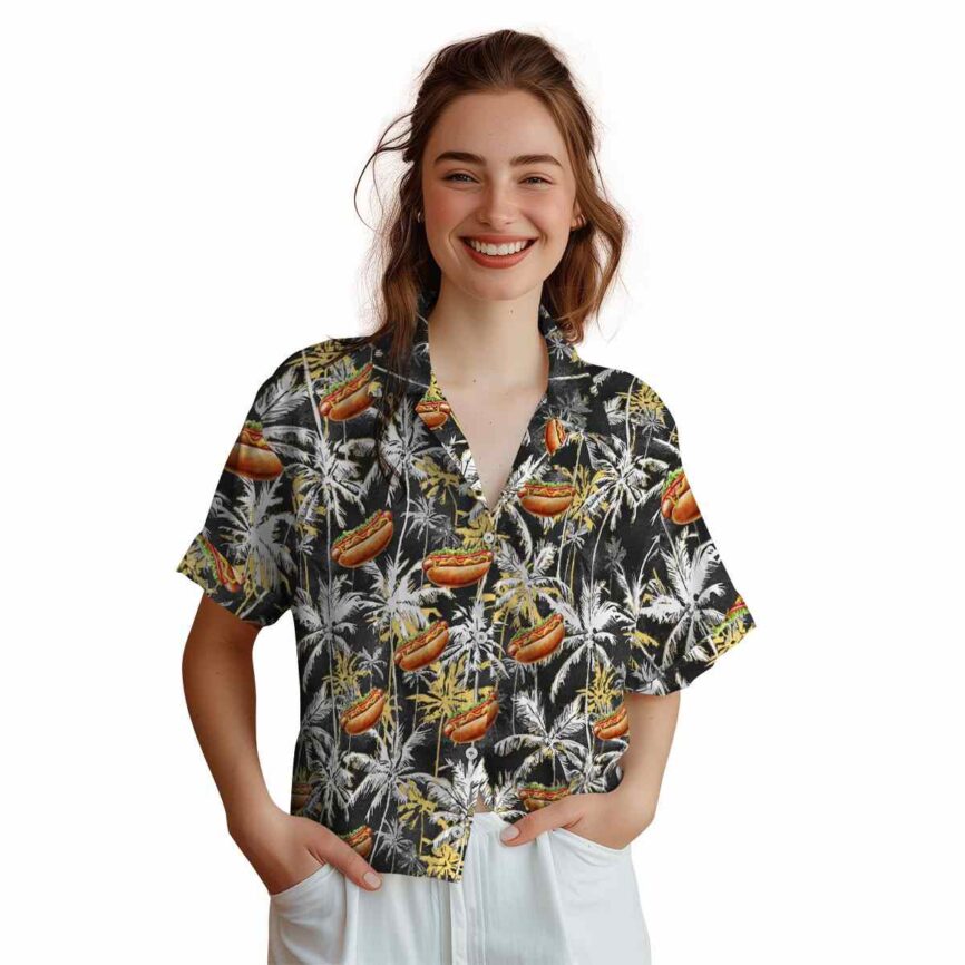 Hot Dog Palm Themed Hawaiian Shirt Top rated
