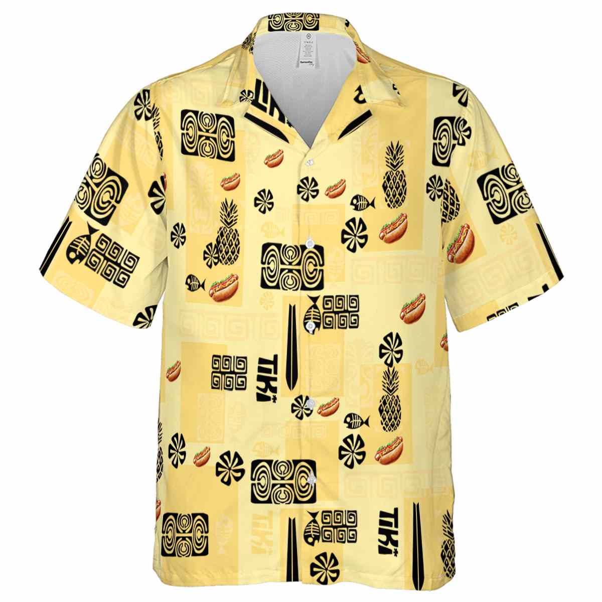 Hot Dog Tiki Motifs Hawaiian Shirt Fashion forward Hot Dog Tiki Motifs Hawaiian Shirt Fashion forward