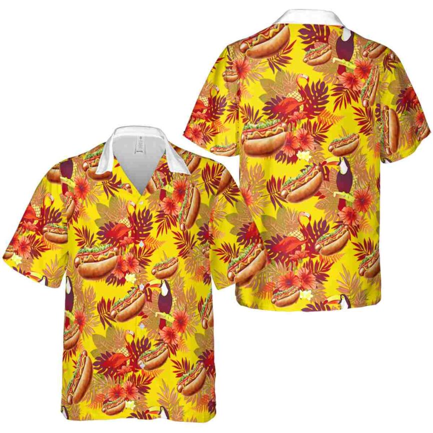 Hot Dog Tropical Bird Hawaiian Shirt Premium grade