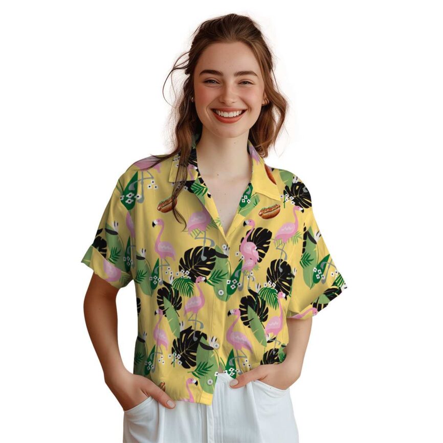 Hot Dog Tropical Flamingo Hawaiian Shirt Top rated