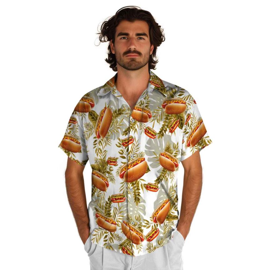 Hot Dog Tropical Fronds Hawaiian Shirt New Arrival
