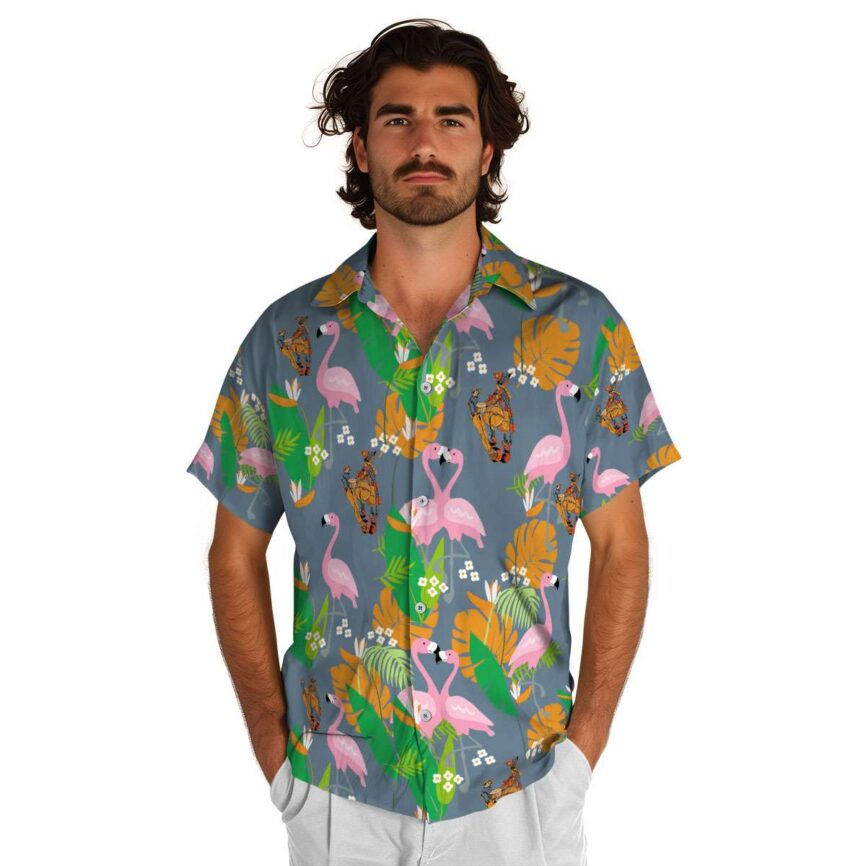 Ironworker Flamingo Leaf Hawaiian Shirt New Arrival