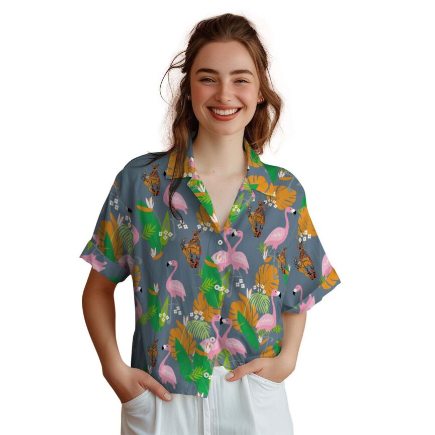 Ironworker Flamingo Leaf Hawaiian Shirt Top rated