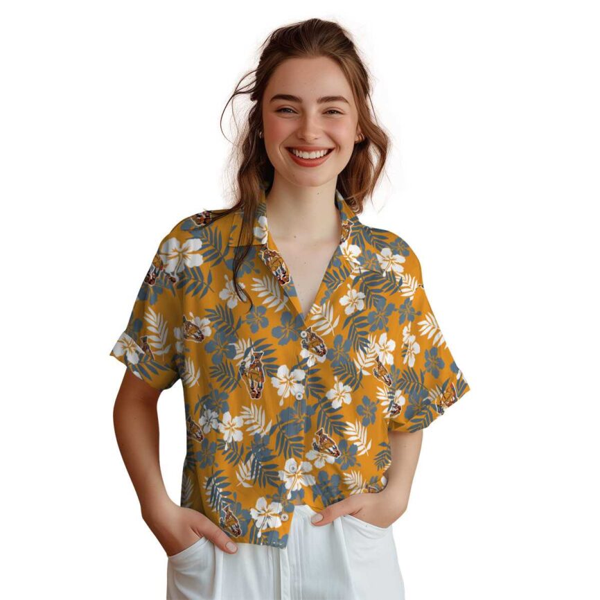 Ironworker Leafy Hibiscus Hawaiian Shirt Top rated