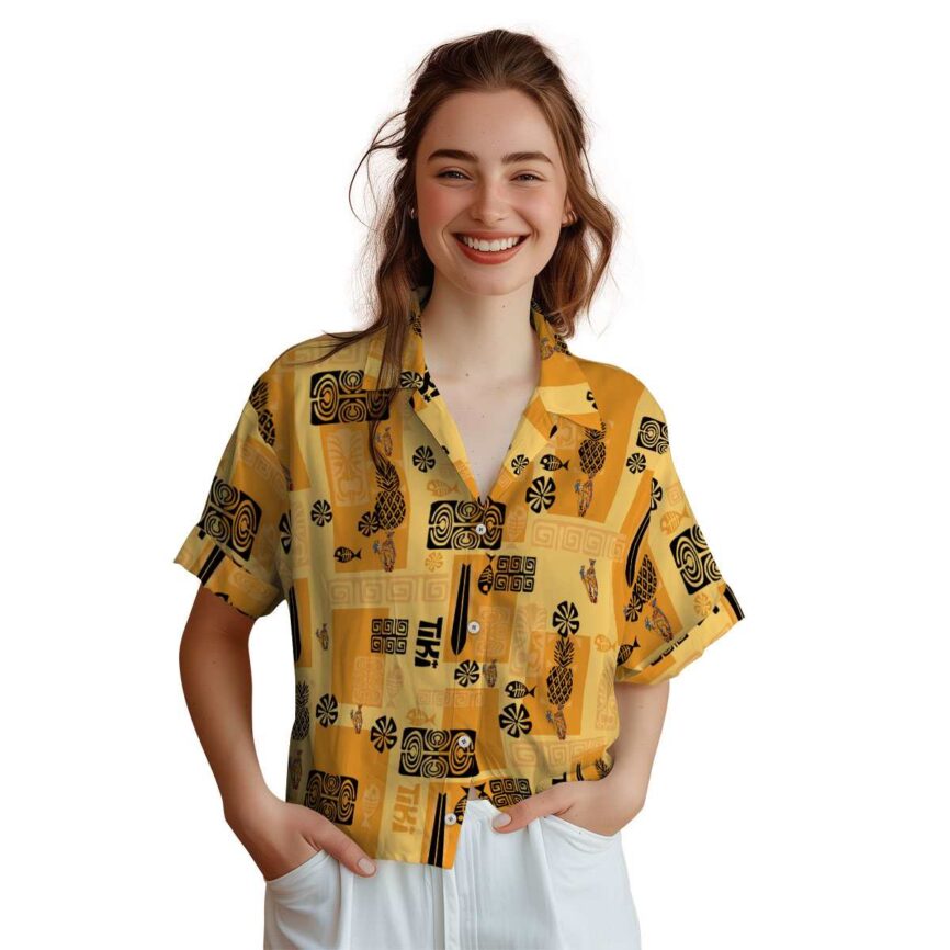 Ironworker Tiki Motifs Hawaiian Shirt Top rated