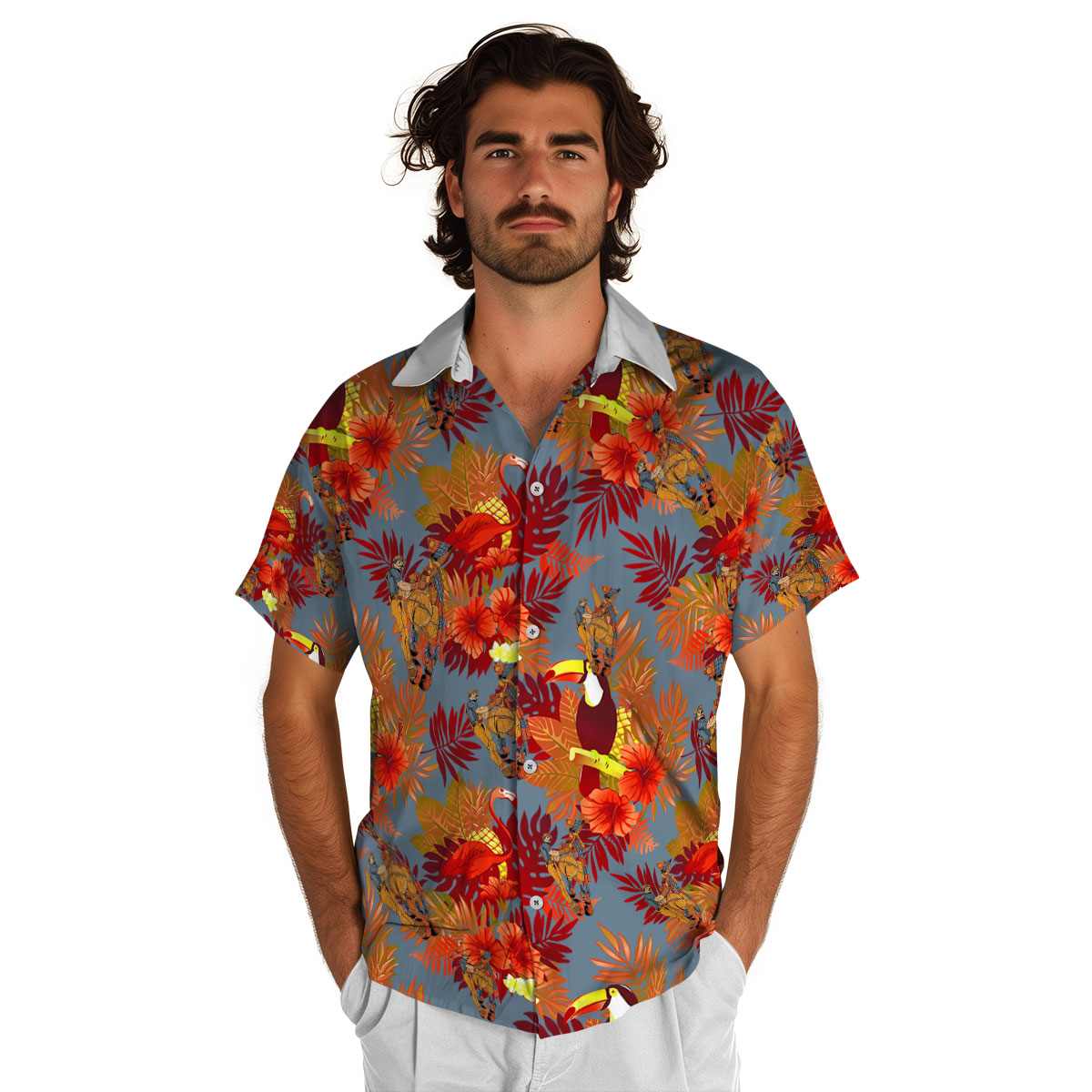 Ironworker Tropical Bird Hawaiian Shirt New Arrival Ironworker Tropical Bird Hawaiian Shirt New Arrival