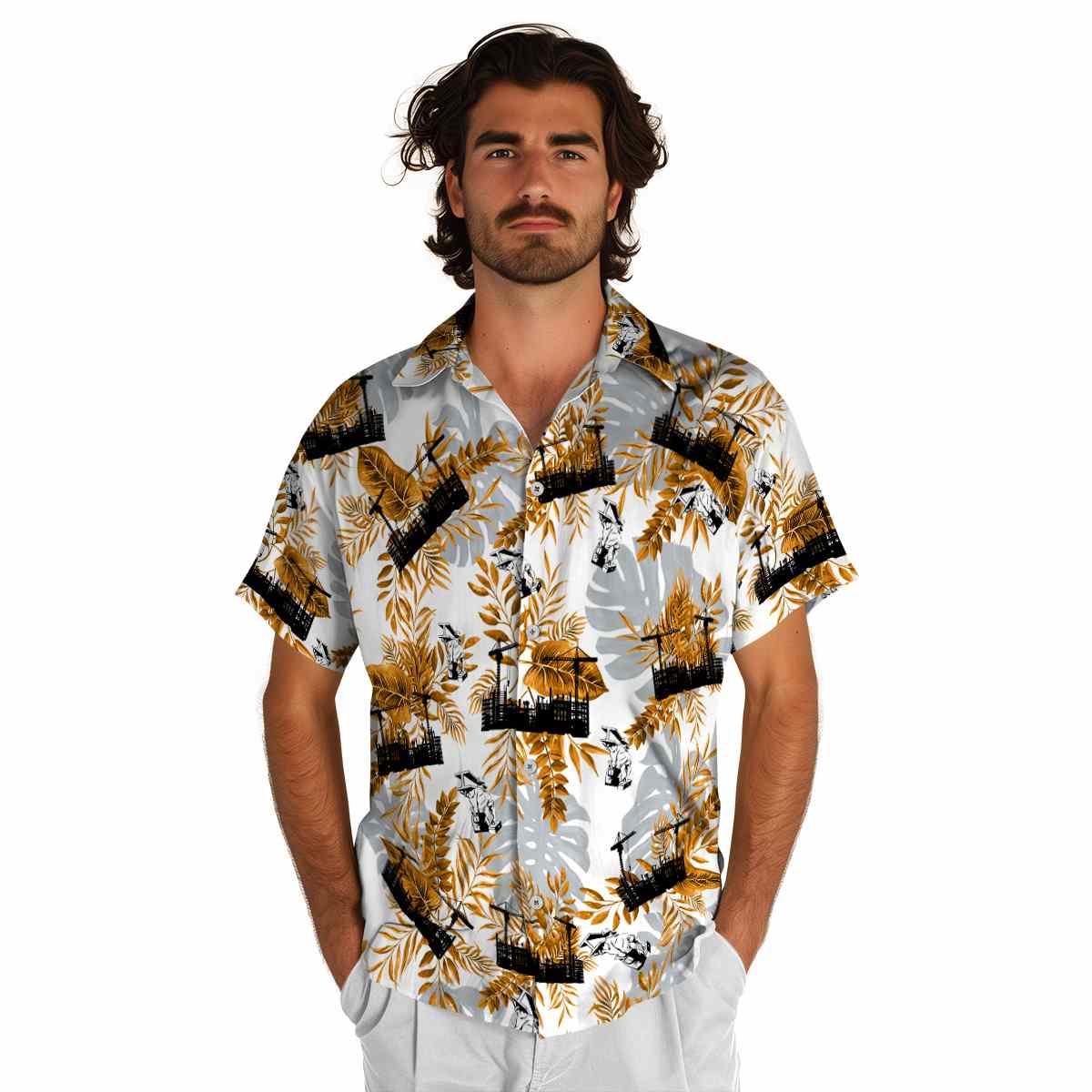 Ironworker Tropical Fronds Hawaiian Shirt New Arrival Ironworker Tropical Fronds Hawaiian Shirt New Arrival