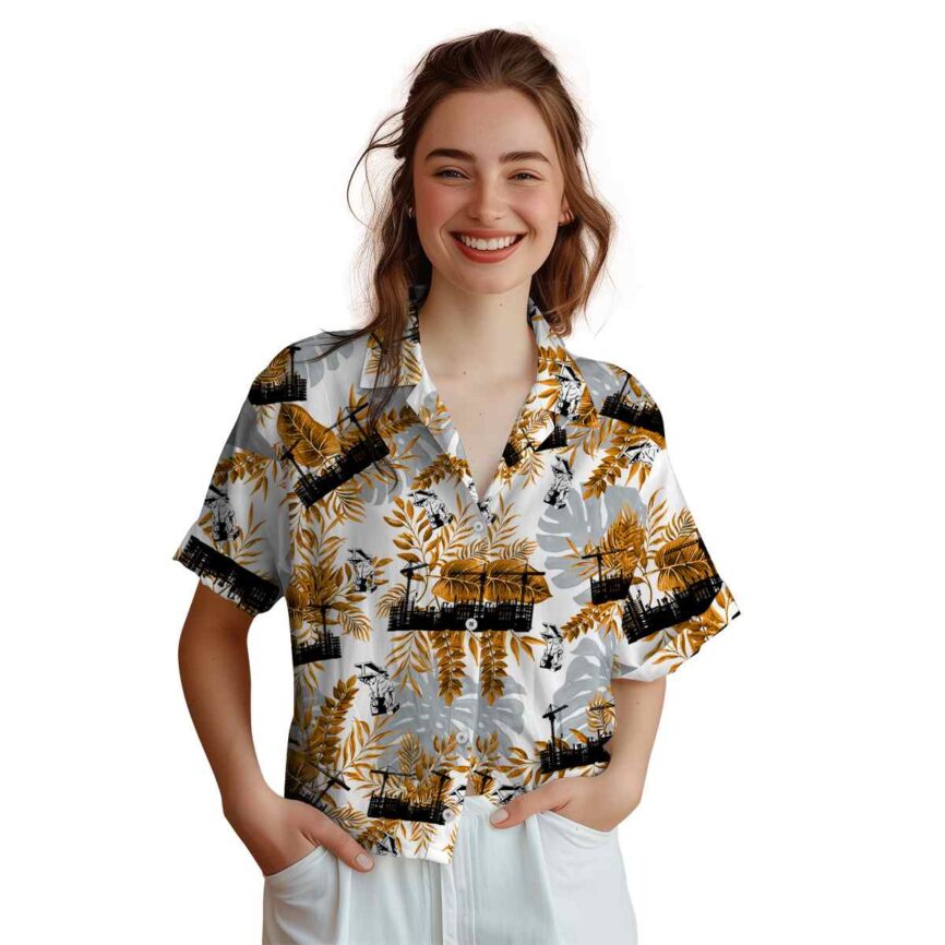 Ironworker Tropical Fronds Hawaiian Shirt Top rated