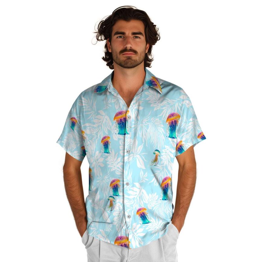 Jellyfish Bold Foliage Hawaiian Shirt New Arrival