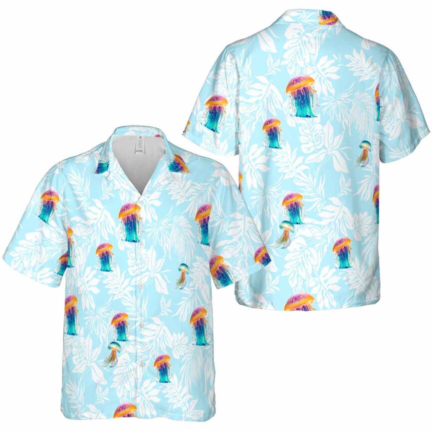 Jellyfish Bold Foliage Hawaiian Shirt Premium grade