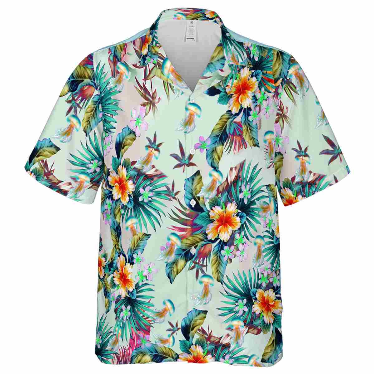 Jellyfish Floral Burst Hawaiian Shirt Fashion forward Jellyfish Floral Burst Hawaiian Shirt Fashion forward