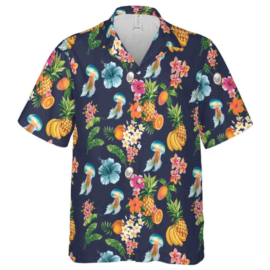 Jellyfish Fruit Pattern Hawaiian Shirt Fashion forward