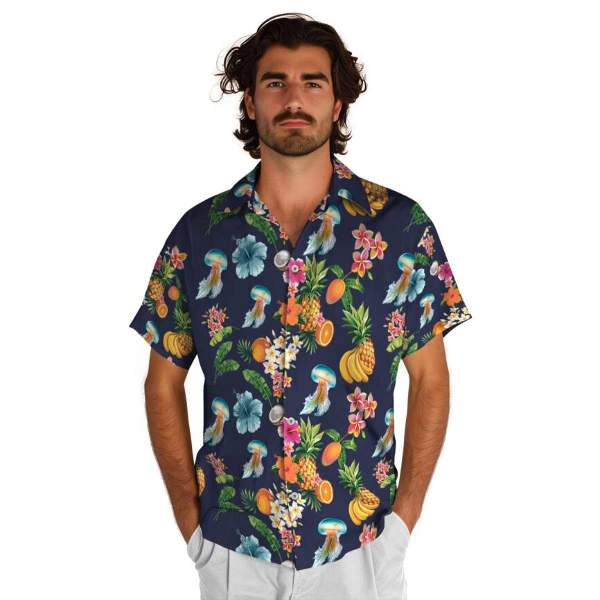 Jellyfish Fruit Pattern Hawaiian Shirt New Arrival