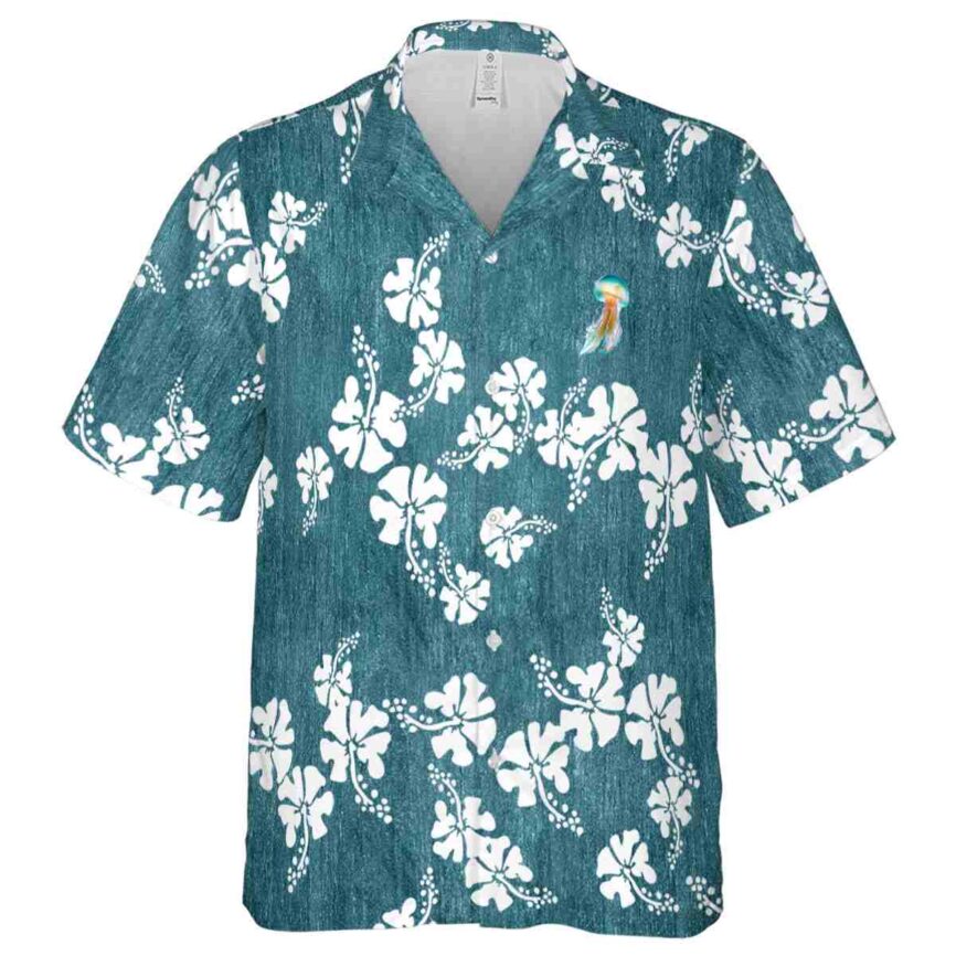 Jellyfish Hibiscus Blossom Hawaiian Shirt Fashion forward