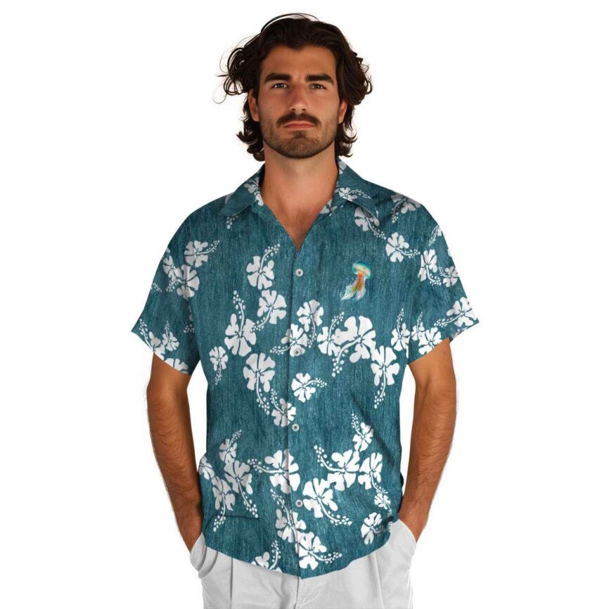 Jellyfish Hibiscus Blossom Hawaiian Shirt New Arrival