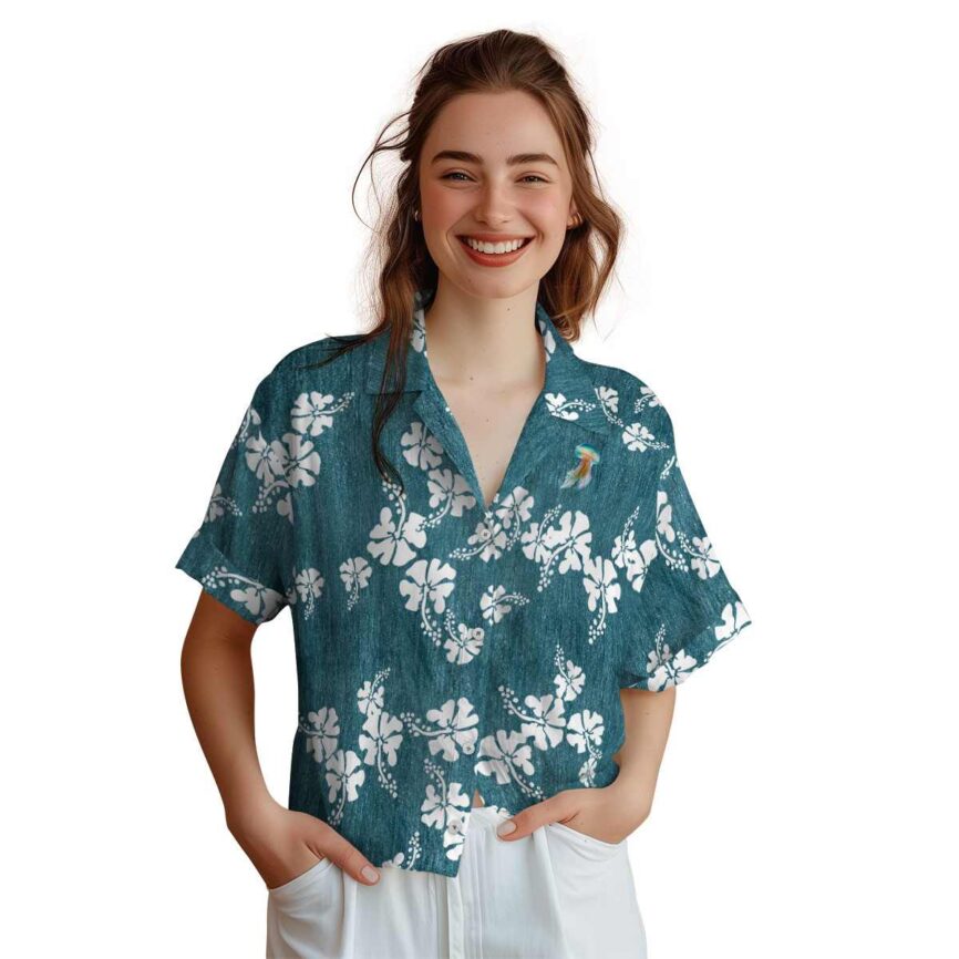 Jellyfish Hibiscus Blossom Hawaiian Shirt Top rated