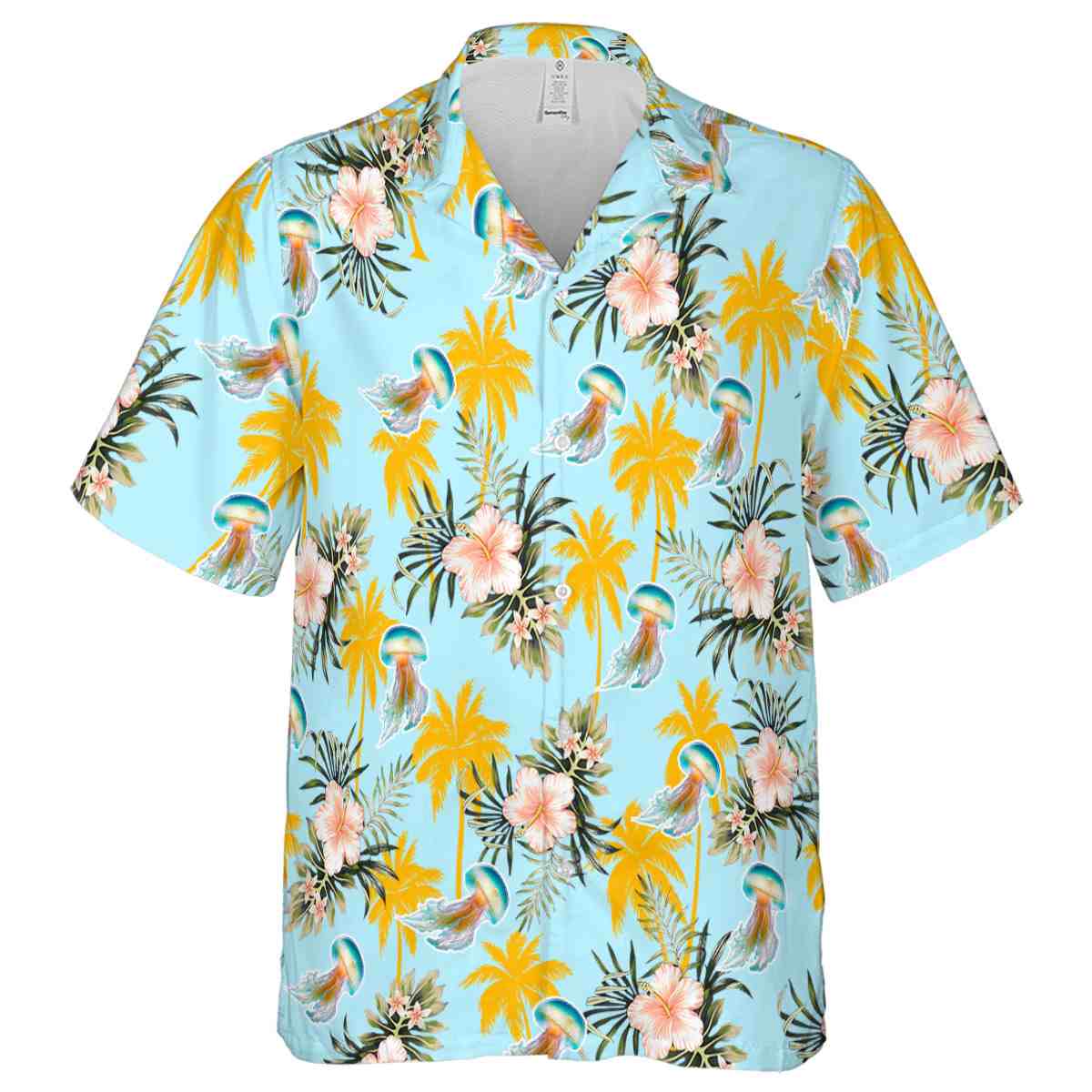 Jellyfish Hibiscus Palm Hawaiian Shirt Fashion forward Jellyfish Hibiscus Palm Hawaiian Shirt Fashion forward