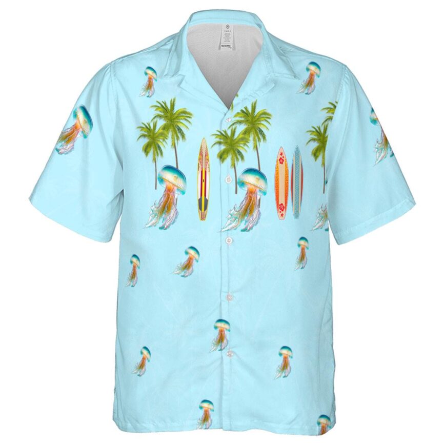 Jellyfish Island Theme Hawaiian Shirt Fashion forward