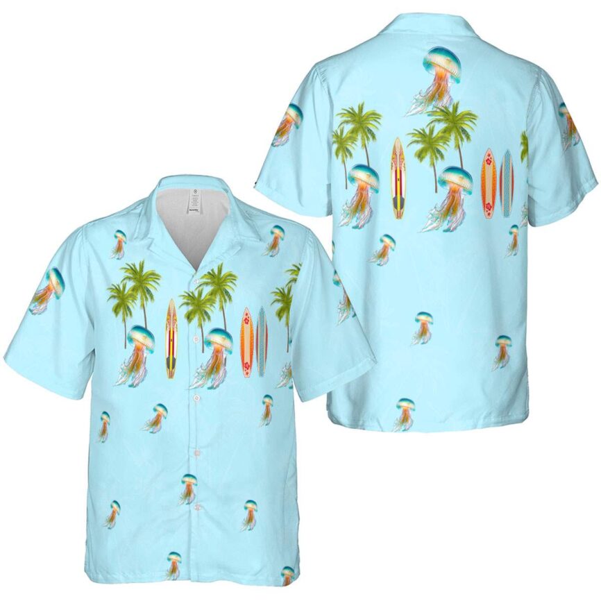 Jellyfish Island Theme Hawaiian Shirt Premium grade