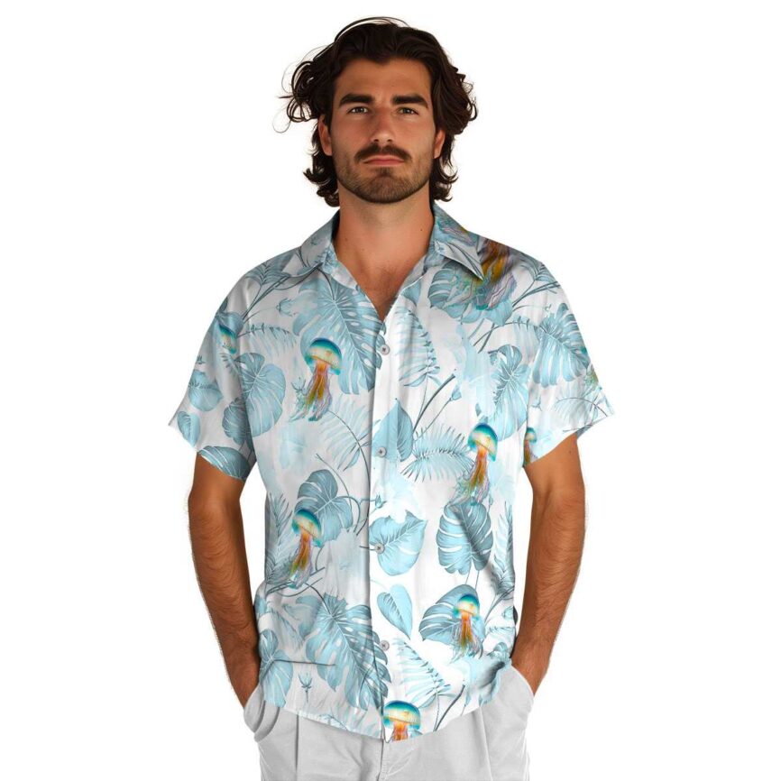 Jellyfish Leaf Pattern Hawaiian Shirt New Arrival