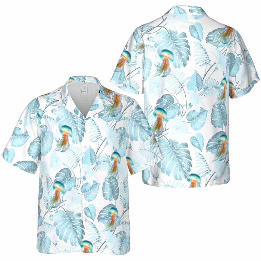 Jellyfish Leaf Pattern Hawaiian Shirt Premium grade