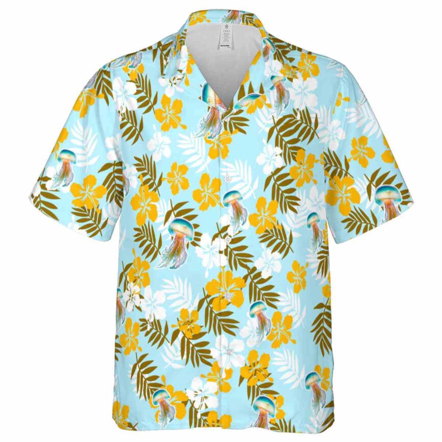 Jellyfish Leafy Hibiscus Hawaiian Shirt Fashion forward