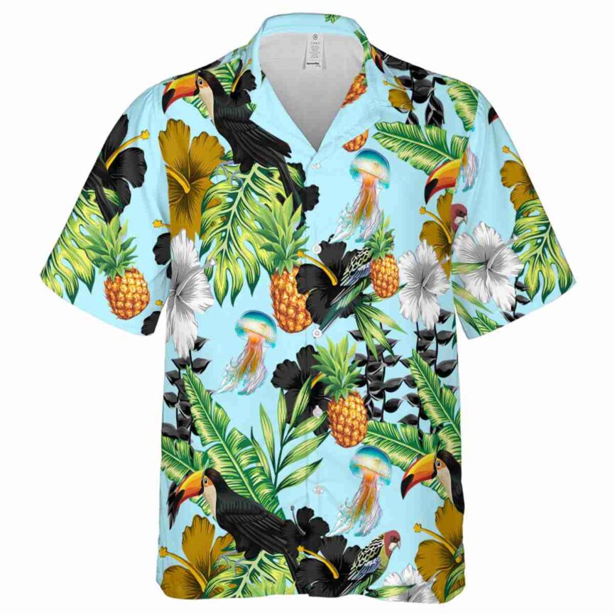 Jellyfish Leafy Toucan Hawaiian Shirt Fashion forward