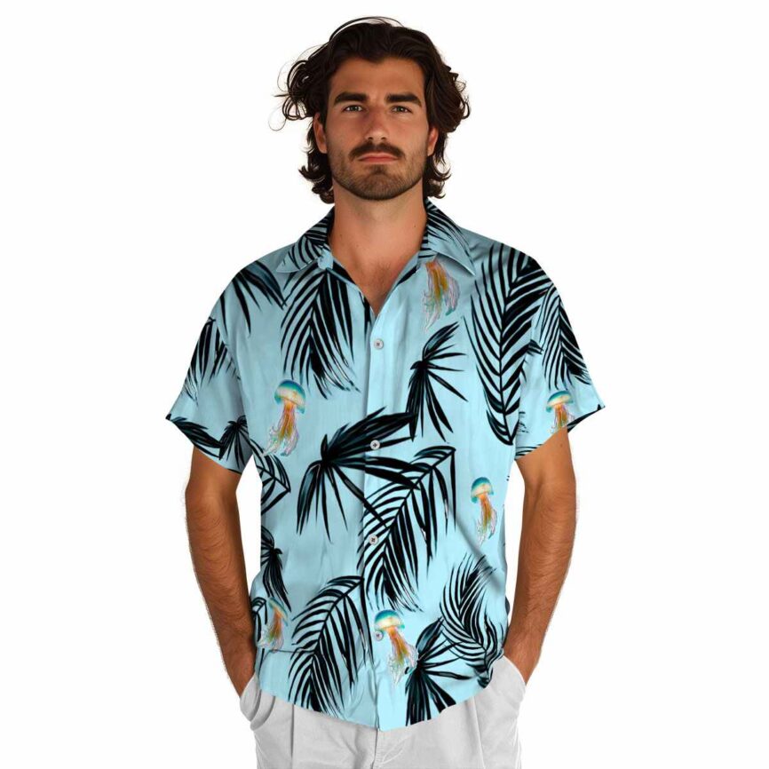 Jellyfish Monochrome Palm Hawaiian Shirt New Arrival