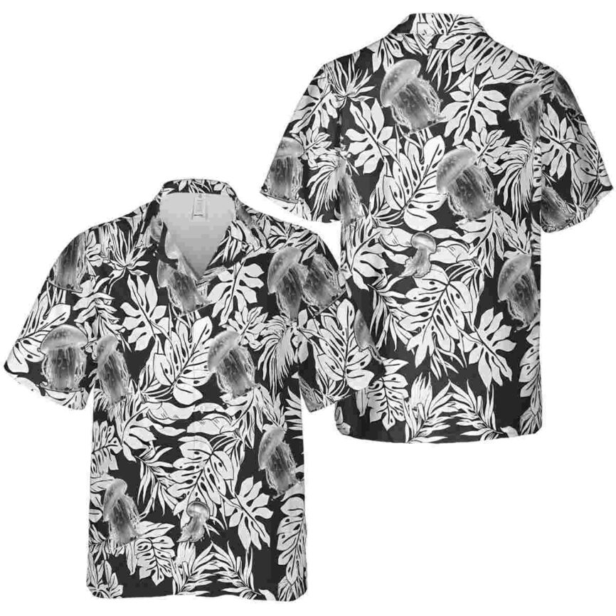 Jellyfish Monstera Foliage Hawaiian Shirt Premium grade