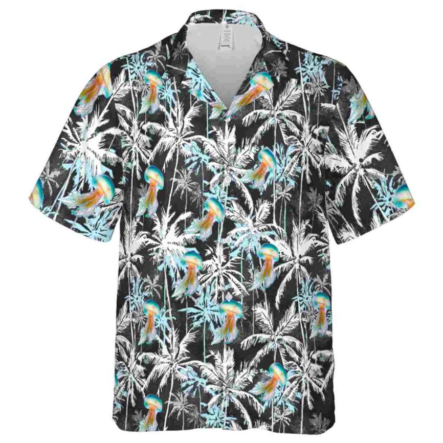 Jellyfish Palm Themed Hawaiian Shirt Fashion forward