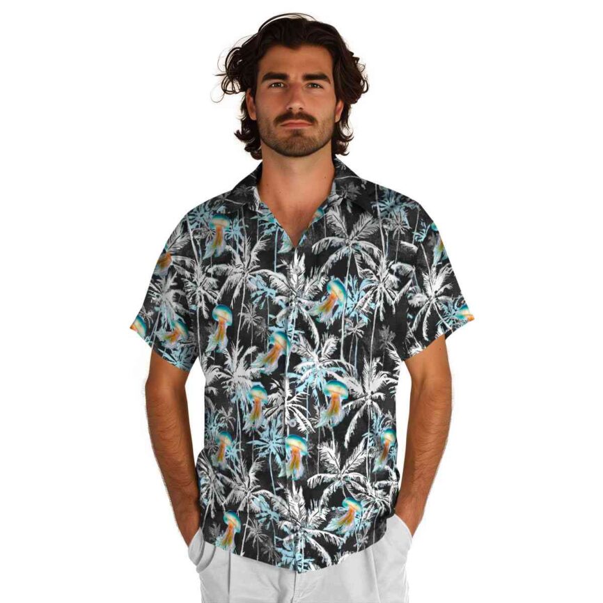Jellyfish Palm Themed Hawaiian Shirt New Arrival