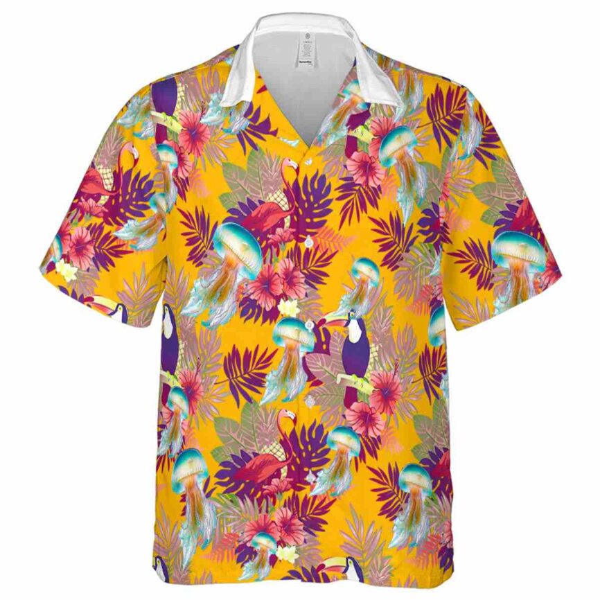 Jellyfish Tropical Bird Hawaiian Shirt Fashion forward