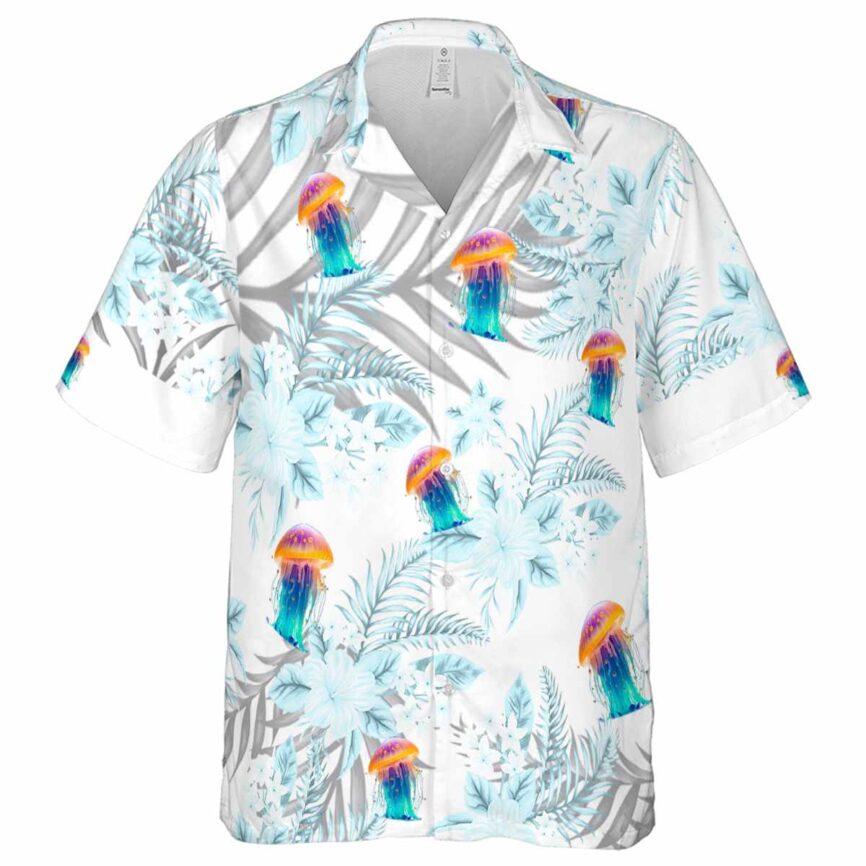 Jellyfish Tropical Blossom Hawaiian Shirt Fashion forward