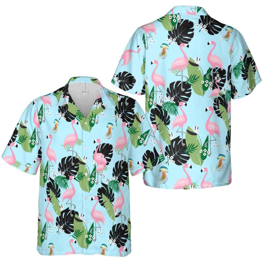 Jellyfish Tropical Flamingo Hawaiian Shirt Premium grade