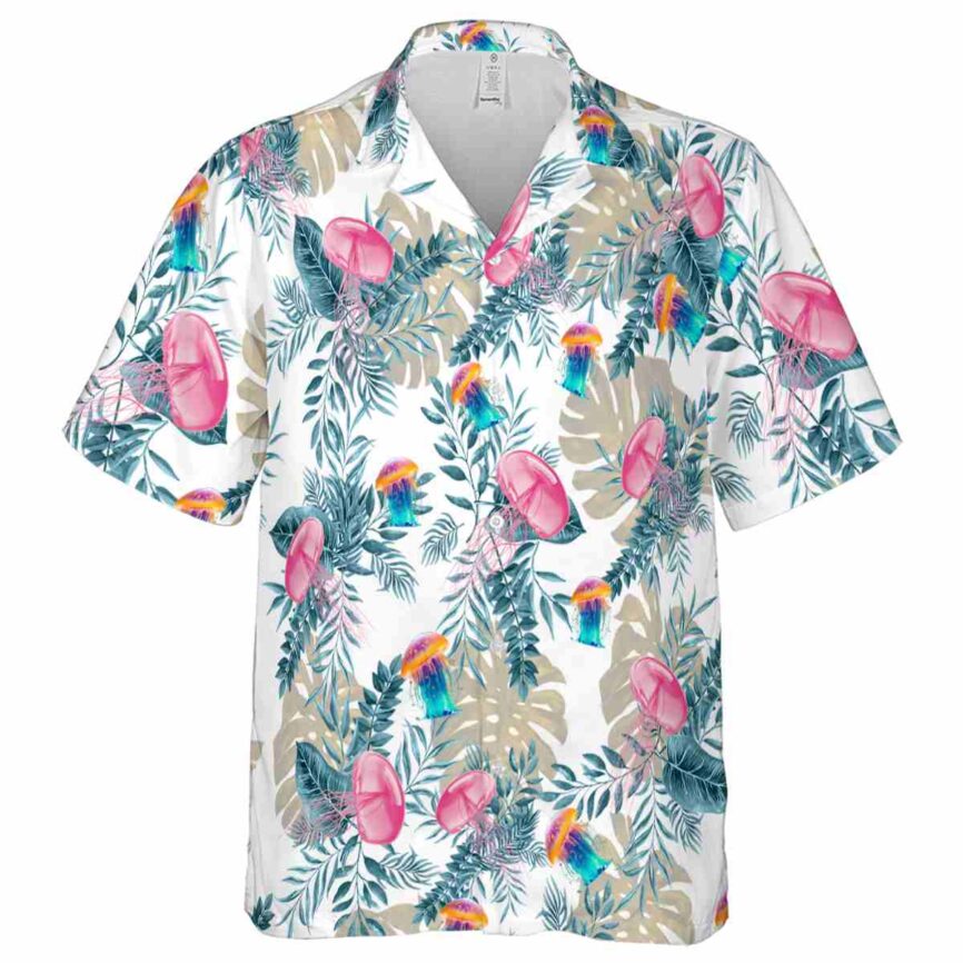 Jellyfish Tropical Fronds Hawaiian Shirt Fashion forward