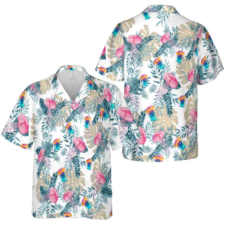 Jellyfish Tropical Fronds Hawaiian Shirt Premium grade