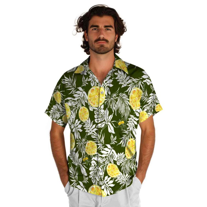 Lemon Bold Foliage Hawaiian Shirt New Arrival