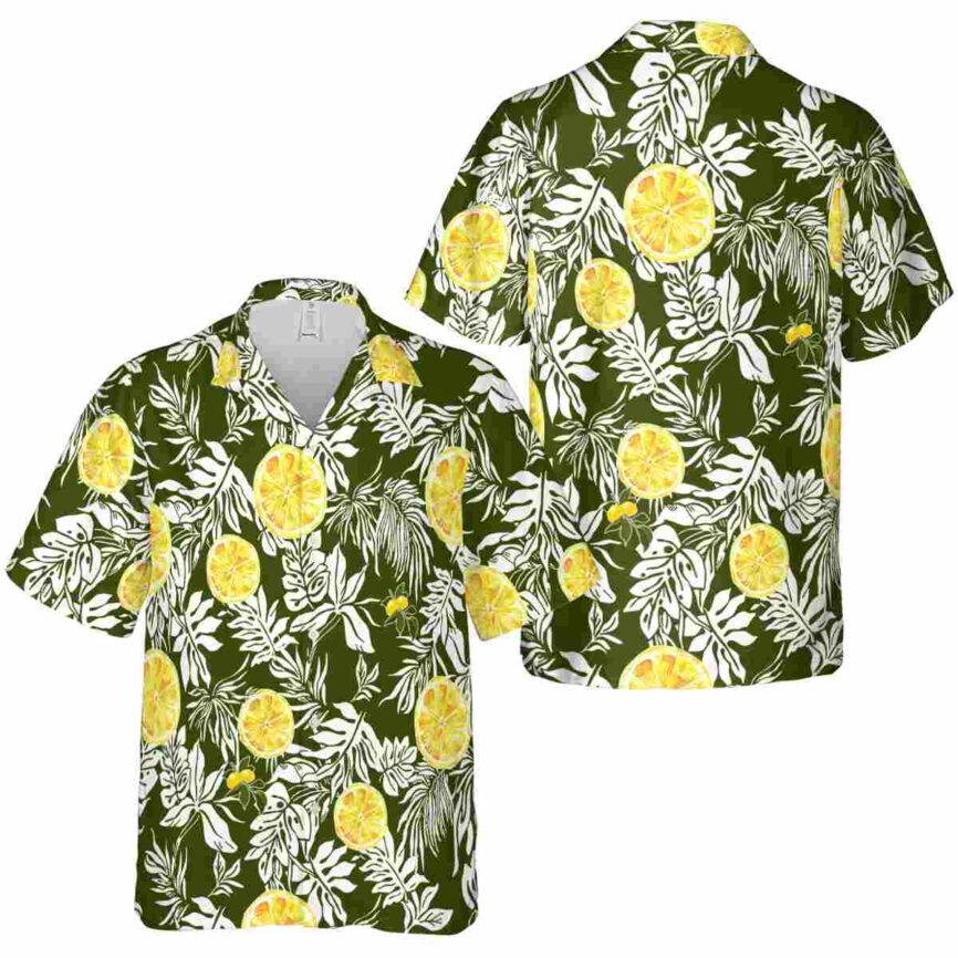 Lemon Bold Foliage Hawaiian Shirt Premium grade