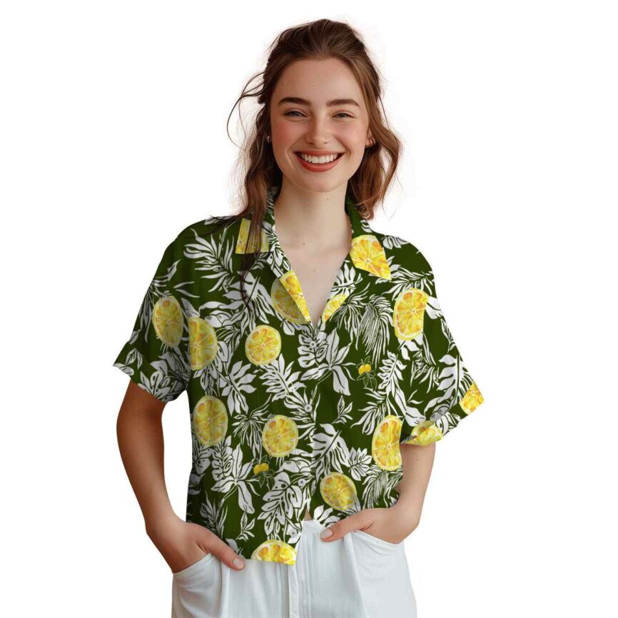 Lemon Bold Foliage Hawaiian Shirt Top rated
