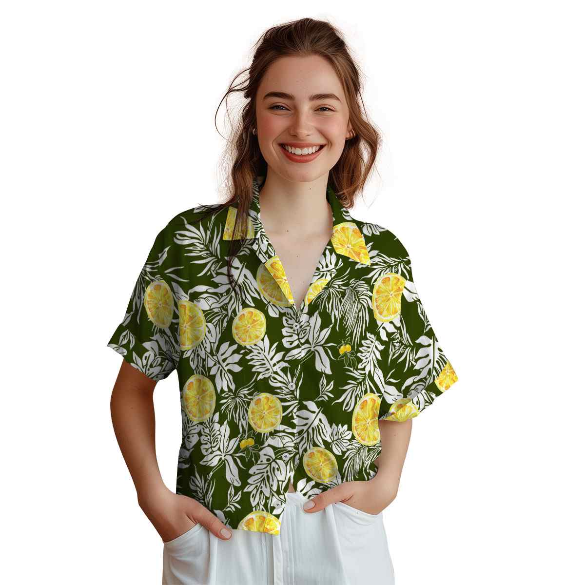 Lemon Bold Foliage Hawaiian Shirt Top rated Lemon Bold Foliage Hawaiian Shirt Top rated
