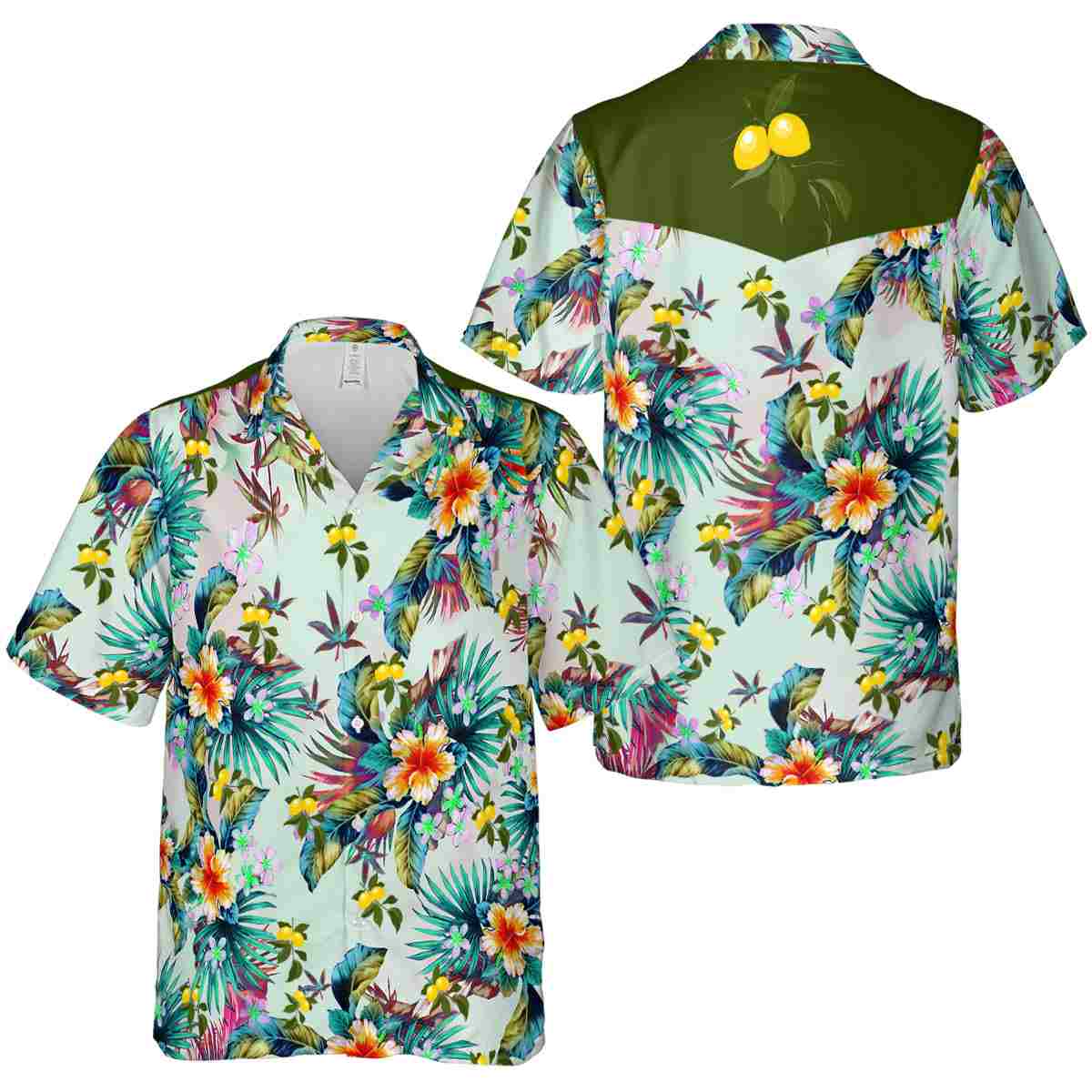 Lemon Floral Burst Hawaiian Shirt Premium grade Lemon Floral Burst Hawaiian Shirt Premium grade
