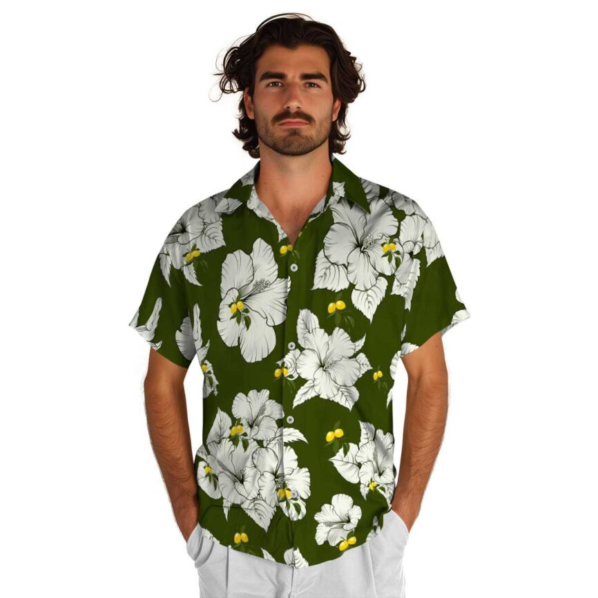 Lemon Hibiscus Flower Hawaiian Shirt New Arrival
