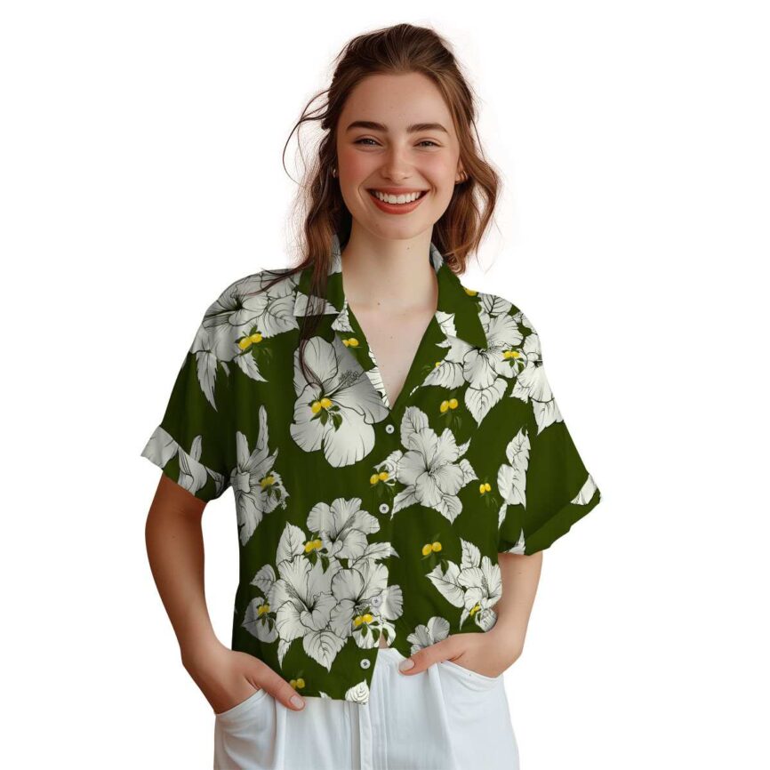 Lemon Hibiscus Flower Hawaiian Shirt Top rated