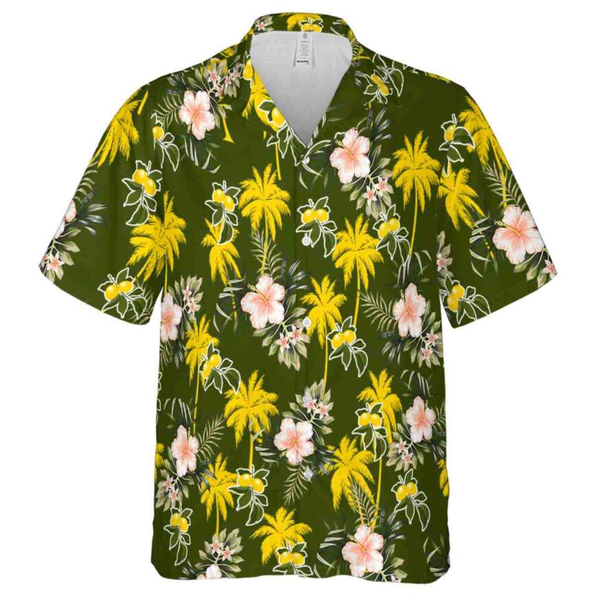 Lemon Hibiscus Palm Hawaiian Shirt Fashion forward