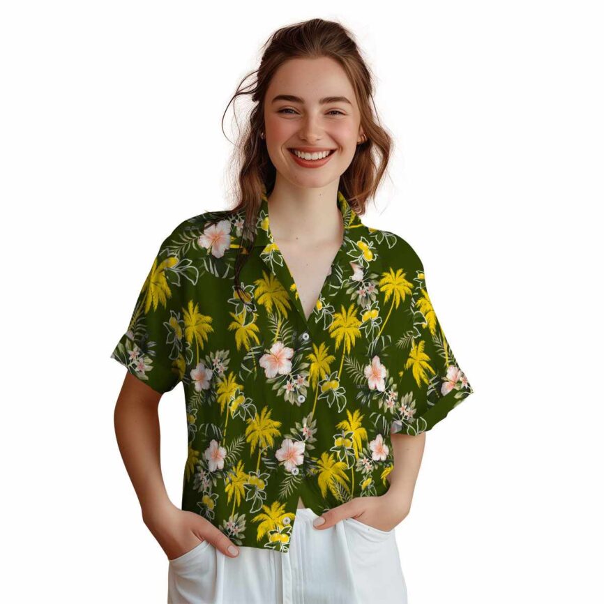 Lemon Hibiscus Palm Hawaiian Shirt Top rated