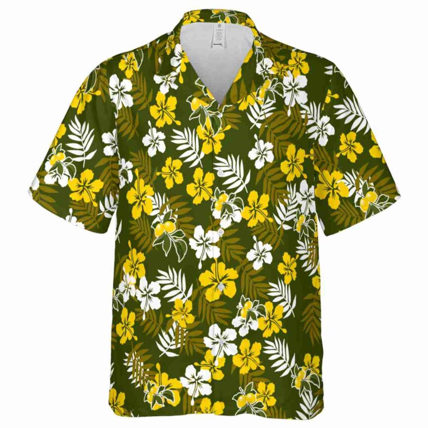 Lemon Leafy Hibiscus Hawaiian Shirt Fashion forward