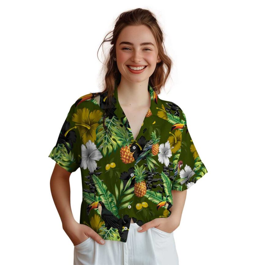 Lemon Leafy Toucan Hawaiian Shirt Top rated