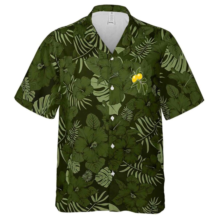 Lemon Monochrome Floral Hawaiian Shirt Fashion forward